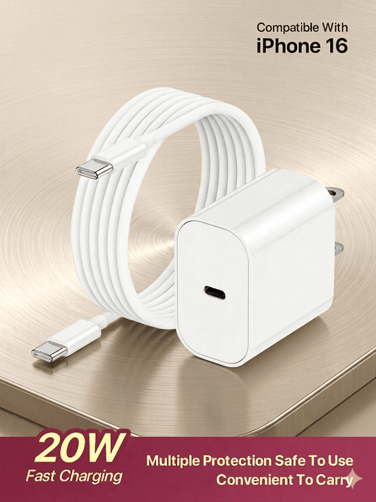20W USB - C Fast Charger for iPhone 15, 16, 17 & iPad – Rapid Wall Plug - Zelii Mart20W USB - C Fast Charger for iPhone 15, 16, 17 & iPad – Rapid Wall PlugZelii MartZelii Mart