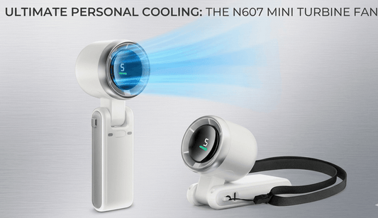3-in-1 Mini Turbine Fan-5 Speeds & 10H Rechargeable Battery -Zelii Mart3 - in - 1 Mini Turbine Fan - 5 Speeds & 10H Rechargeable Battery