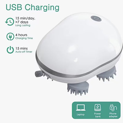 Portable Electric Scalp Massager – 3 Modes for Deep Relaxation
