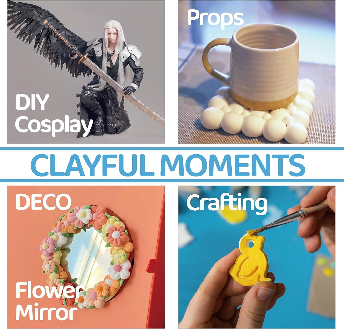 Air Dry Foam Clay 500g Soft Modeling Clay for Cosplay and Slime DIY - Zelii MartAir Dry Foam Clay 500g Soft Modeling Clay for Cosplay and Slime DIYZelii MartZelii Mart