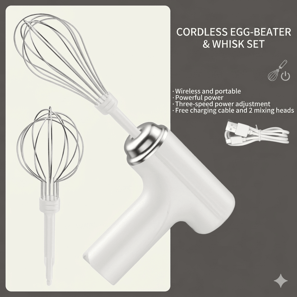 Bake Anywhere: The Lightweight, Cordless Electric Whisk - Zelii MartBake Anywhere: The Lightweight, Cordless Electric WhiskZelii MartZelii Mart