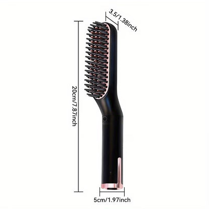 HEYMIX 3-in-1 Hair & Beard Straightener Brush | 240V AU Plug