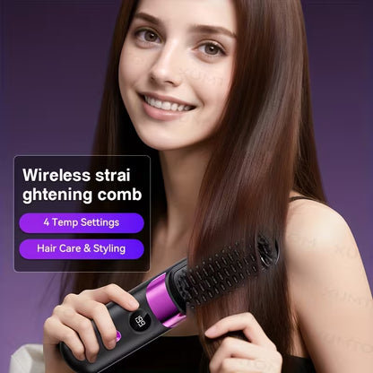2-in-1 Ionic Straightener & Curler Precision Heat with LED Display