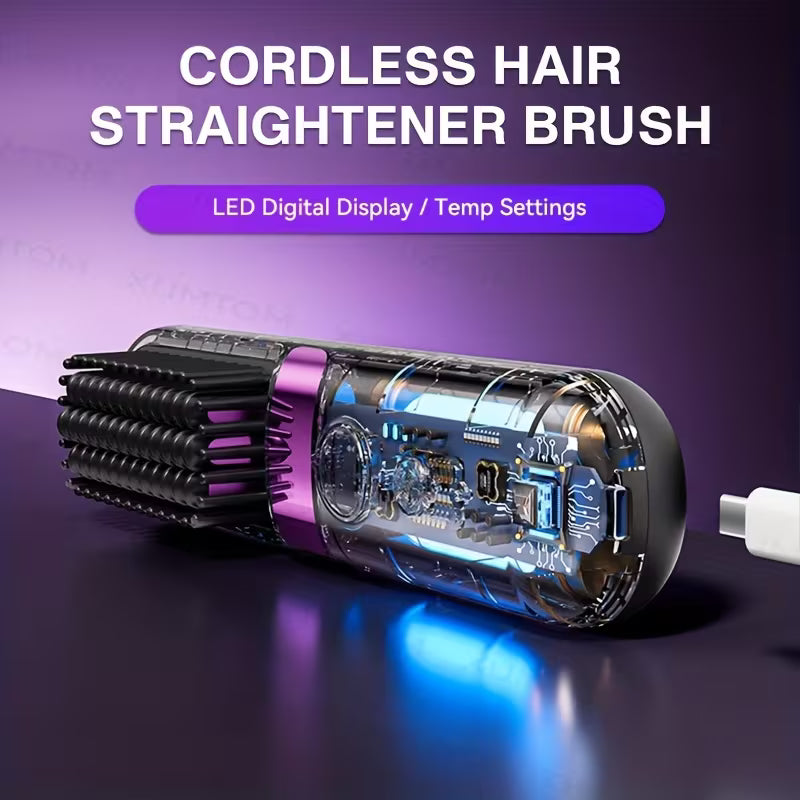 2-in-1 Ionic Straightener & Curler Precision Heat with LED Display