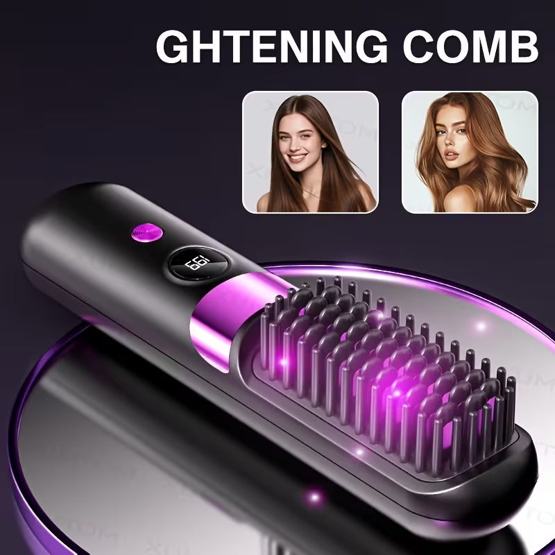 2-in-1 Ionic Straightener & Curler Precision Heat with LED Display