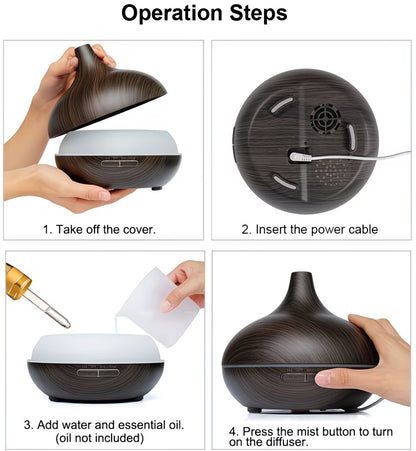 500ml Ultrasonic Essential Oil Diffuser High Performance Aroma Humidifier