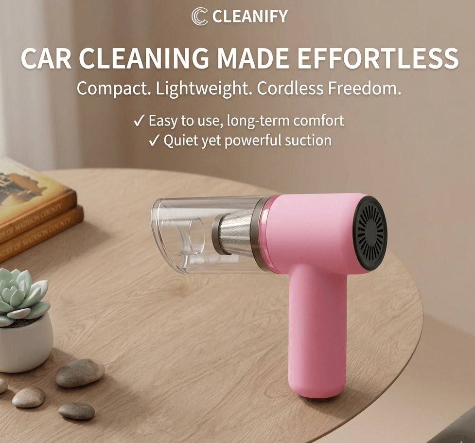 High Power 12V Corded Car Vacuum - Portable Handheld Cleaner for Pet Hair & Interiors - Zelii Mart