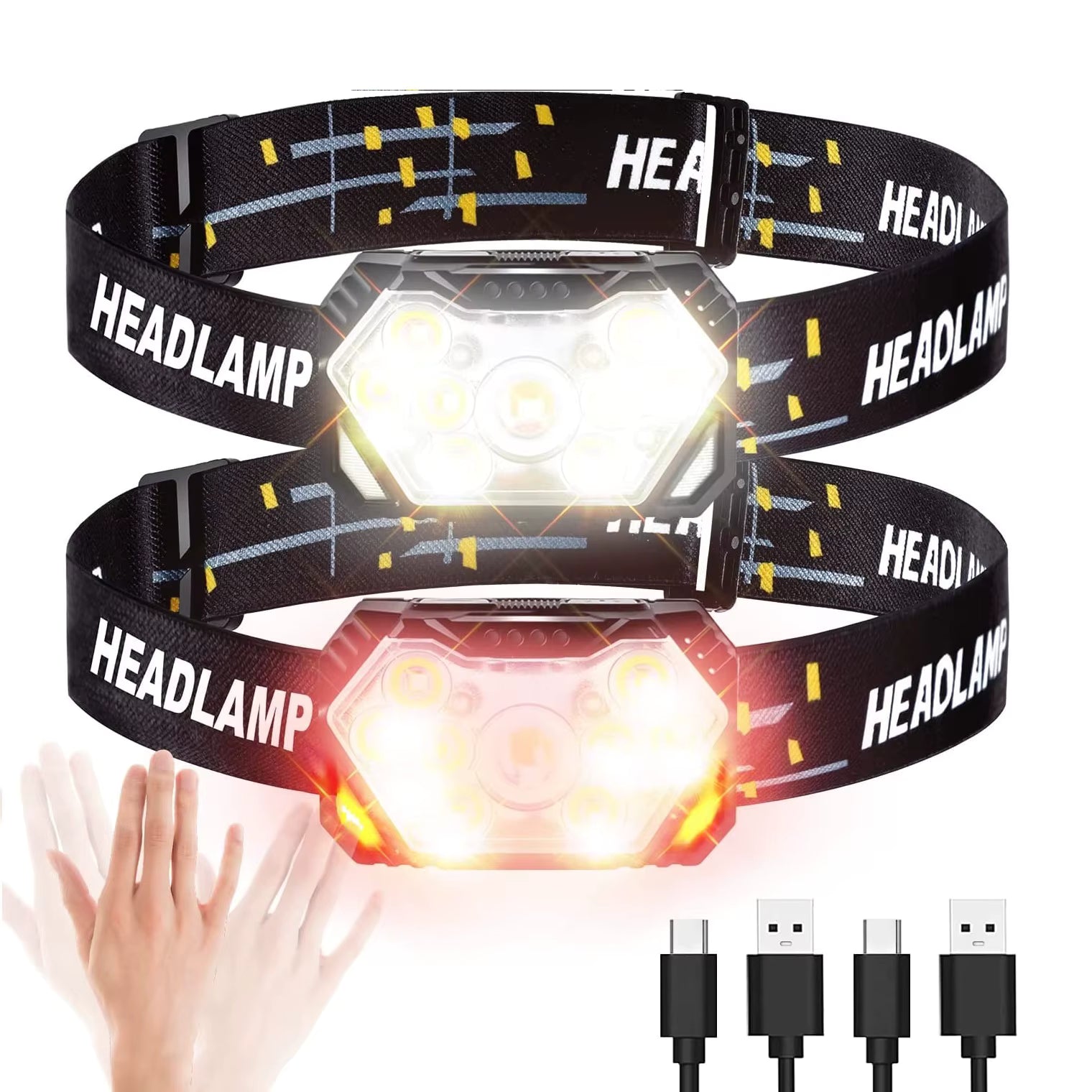 Rechargeable Motion Sensor Headlamp | Waterproof LED | Zelii Mart