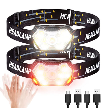 Rechargeable Motion Sensor Headlamp | Waterproof LED | Zelii Mart