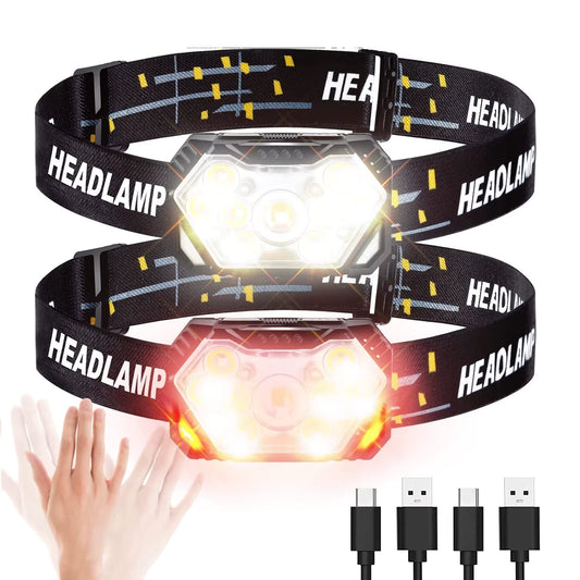 Rechargeable Motion Sensor Headlamp | Waterproof LED | Zelii Mart