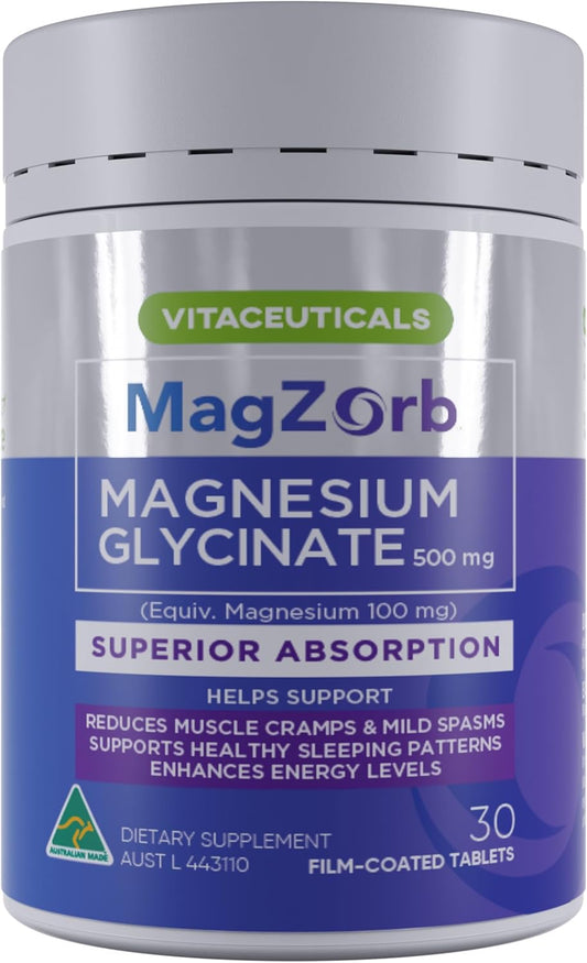 Magnesium Glycinate 500mg: Sleep & Muscle | Zelii Mart