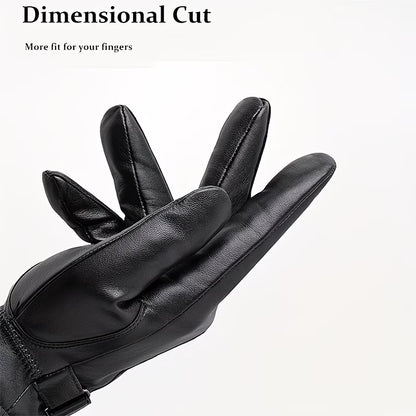 Bison Denim Men's Genuine Leather Touch Screen Gloves High Performance