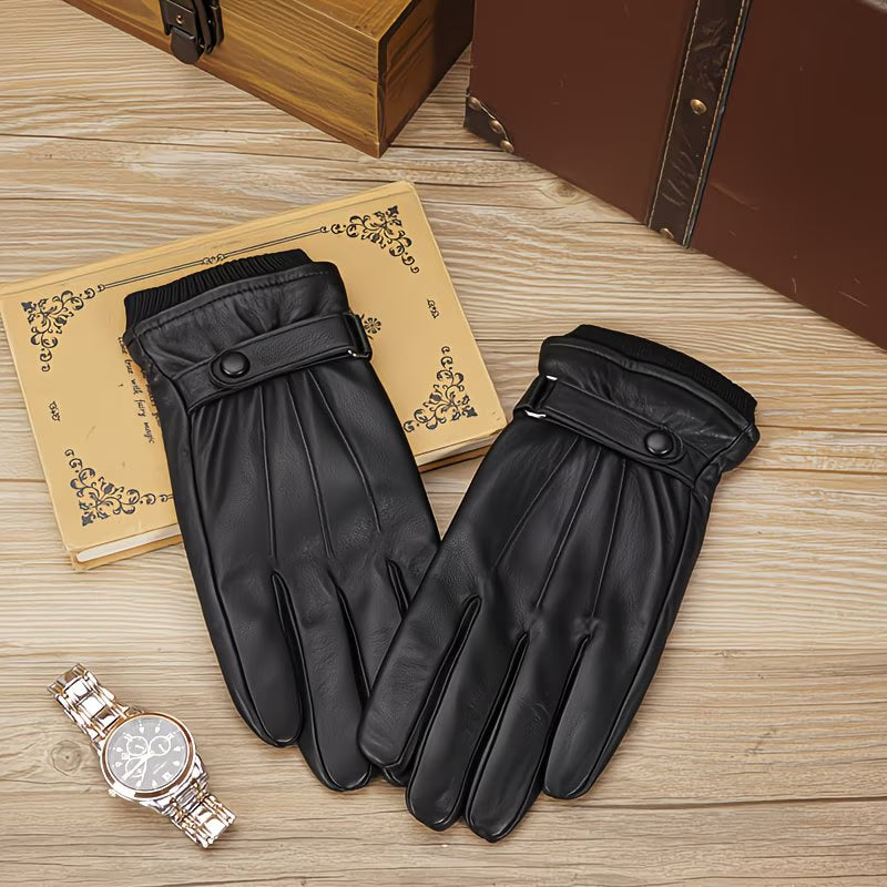 Bison Denim Men's Genuine Leather Touch Screen Gloves High Performance