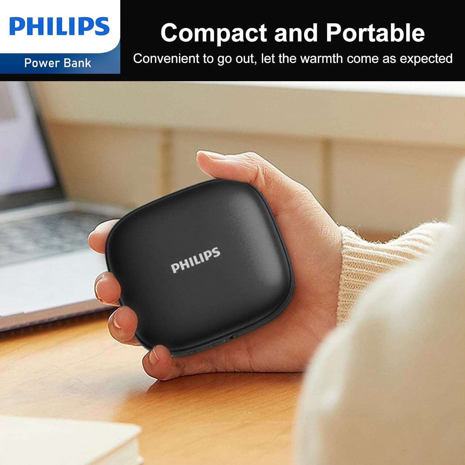 Philips 5000mAh Rechargeable Hand Warmer Power Bank High Performance Tech - Zelii MartPhilips 5000mAh Rechargeable Hand Warmer Power Bank High Performance TechZelii MartZelii Mart
