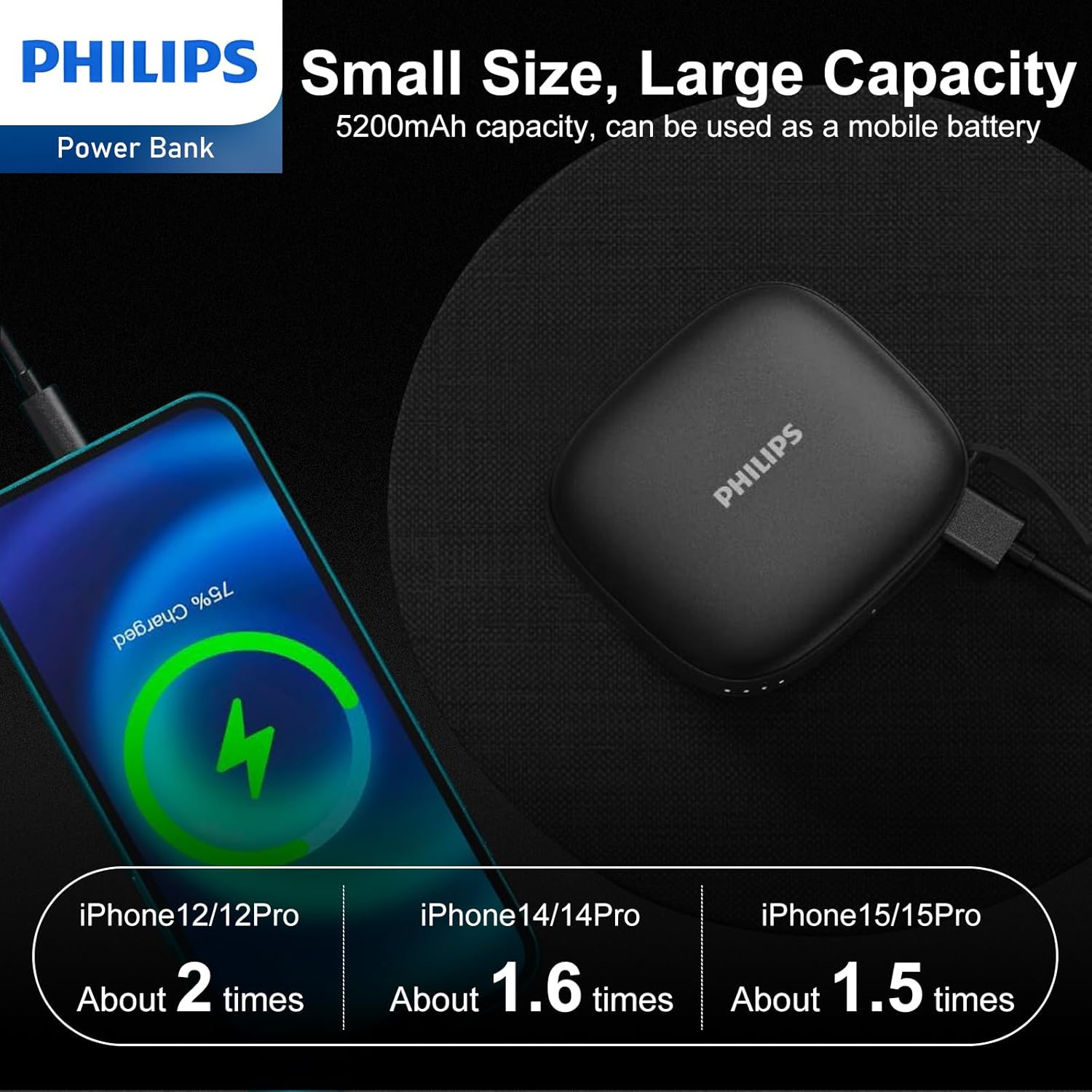 Philips 5000mAh Rechargeable Hand Warmer Power Bank High Performance Tech - Zelii MartPhilips 5000mAh Rechargeable Hand Warmer Power Bank High Performance TechZelii MartZelii Mart