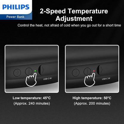 Philips 5000mAh Rechargeable Hand Warmer Power Bank High Performance Tech - Zelii MartPhilips 5000mAh Rechargeable Hand Warmer Power Bank High Performance TechZelii MartZelii Mart