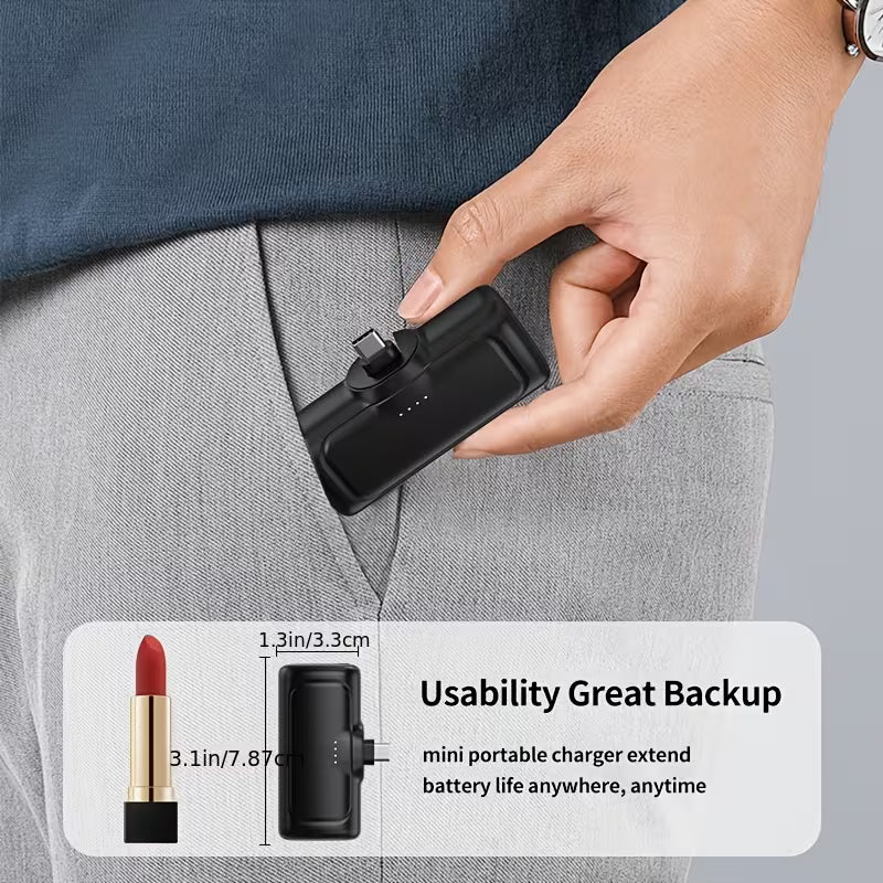 Mini Power Bank 5000/10000mAh | USB-C Portable Charger - Zelii MartMini Power Bank 5000/10000mAh | USB-C Portable ChargerZelii MartZelii Mart#