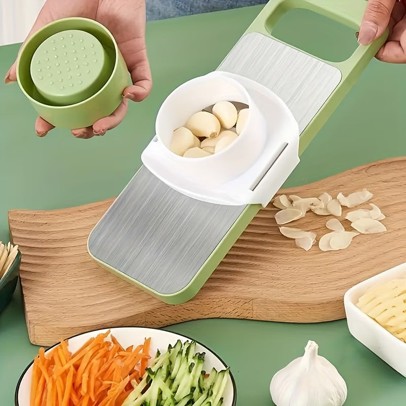 7-Piece Stainless Steel Vegetable Prep Station - Multi-Grater & Slicer Set
