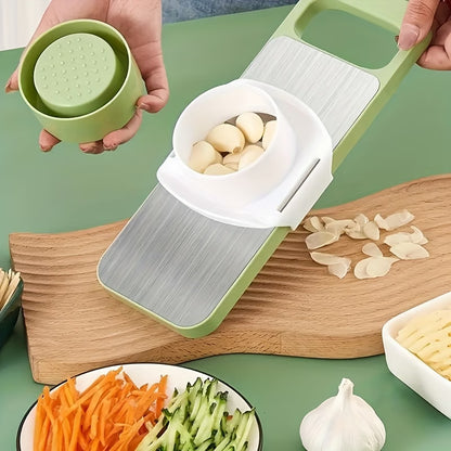 7-Piece Stainless Steel Vegetable Prep Station - Multi-Grater & Slicer Set
