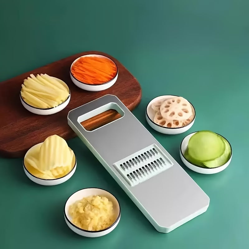 7-Piece Stainless Steel Vegetable Prep Station - Multi-Grater & Slicer Set