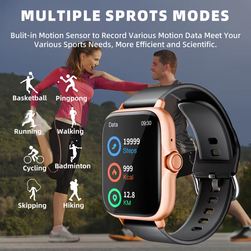 1.83" Smart Sports Watch: Calls, Health & Fitness Tracker Smart Watch