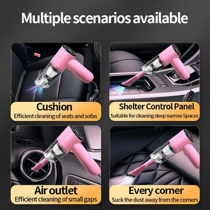 High Power 12V Corded Car Vacuum - Portable Handheld Cleaner for Pet Hair & Interiors