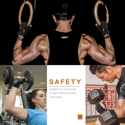 Unisex Weightlifting Gloves with Non-Slip Grip for Pull-ups and Gym Fitness